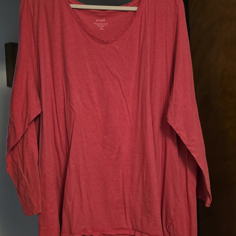 Women's Long Sleeve Lt. Red Top